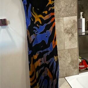 Multicolor Abstract Maxi Dress
